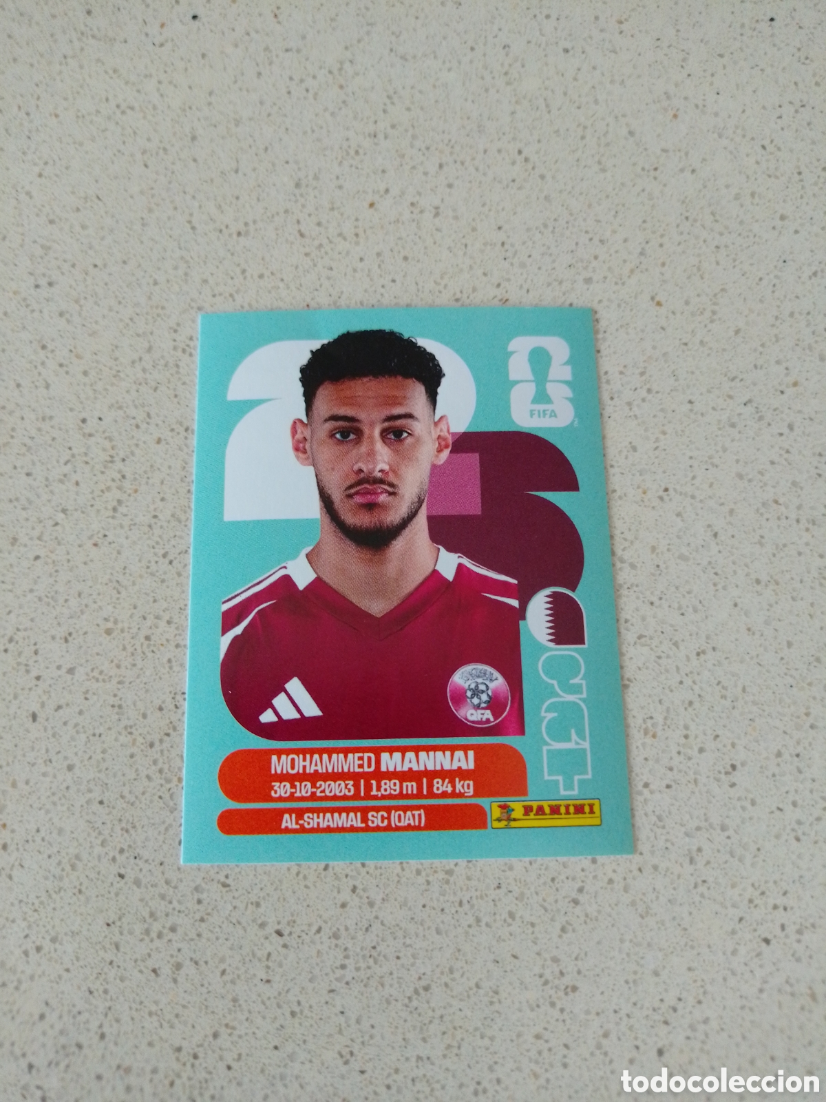 Cromos de f&uacute;tbol: CROMO NUMERO 9 MANNAI QATAR. MUNDIAL 2026. PANINI.