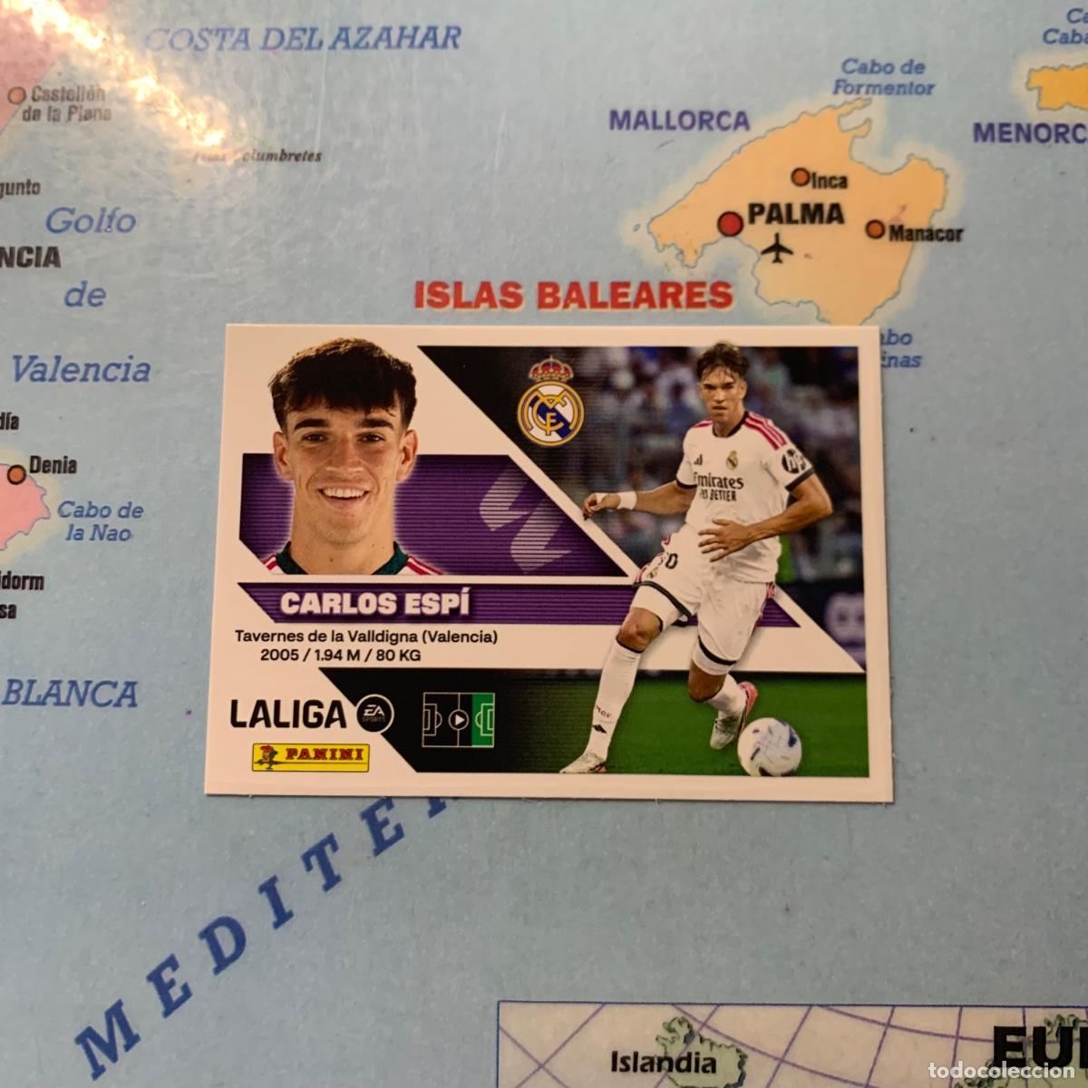 Cromos de f&uacute;tbol: Carlos Espi Coloca n&uacute;mero 17 Bis Del Real Madrid cromo de la liga este 26-27 2026-2027