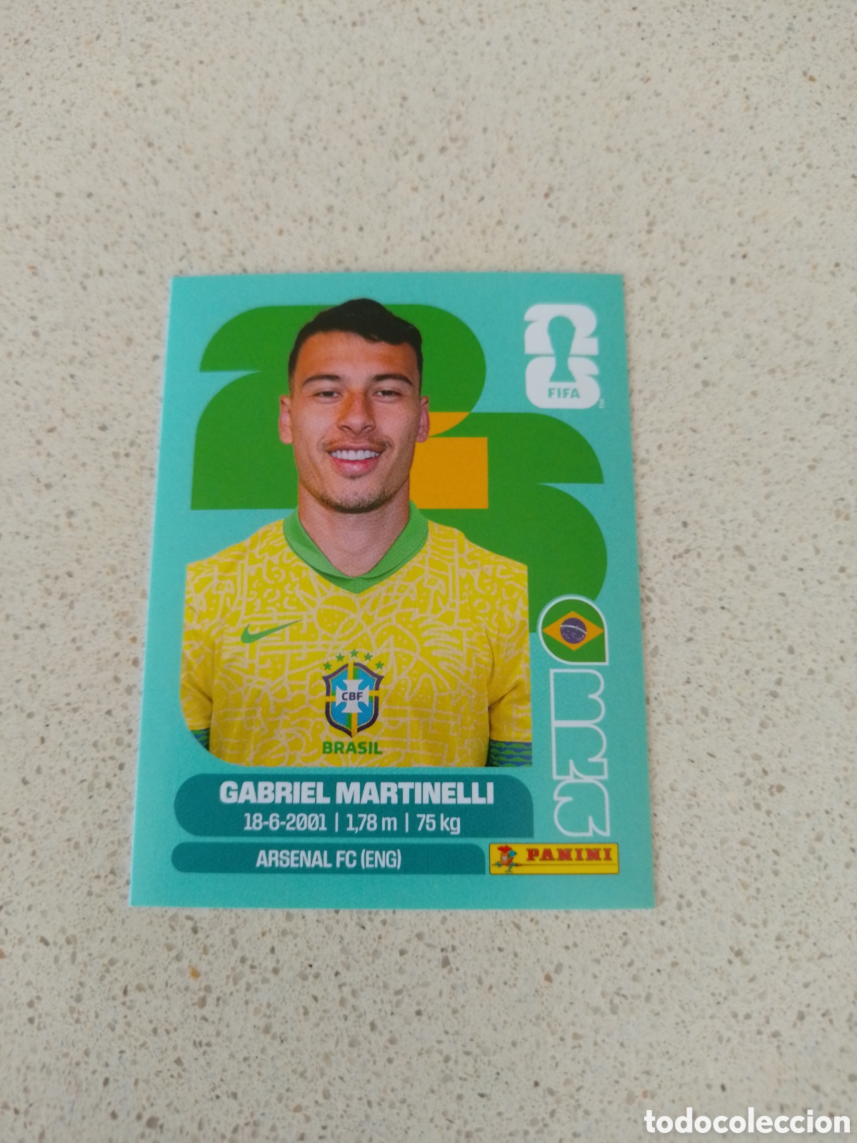 Cromos de f&uacute;tbol: CROMO NUMERO 18 MARTINELLI BRASIL. MUNDIAL 2026. PANINI.
