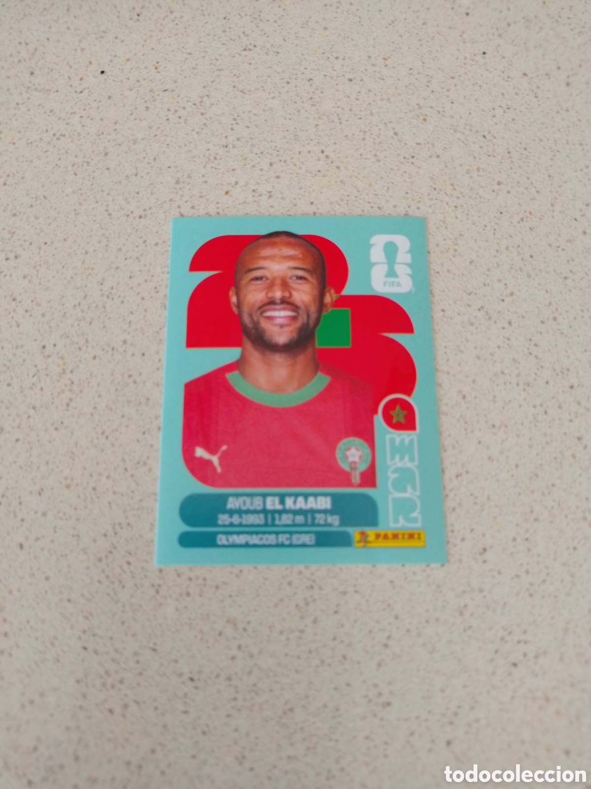 Cromos de f&uacute;tbol: CROMO NUMERO 20 EL KAABI MARRUECOS. MUNDIAL 2026. PANINI.