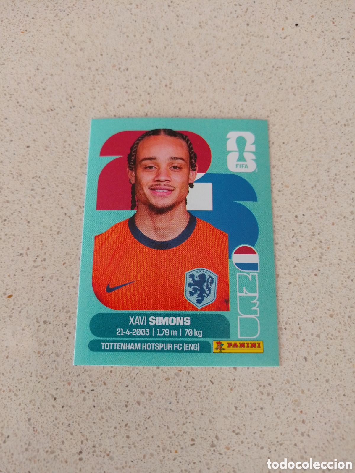 Cromos de f&uacute;tbol: CROMO NUMERO 15 XAVI SIMONS PAISES BAJOS. MUNDIAL 2026. PANINI.