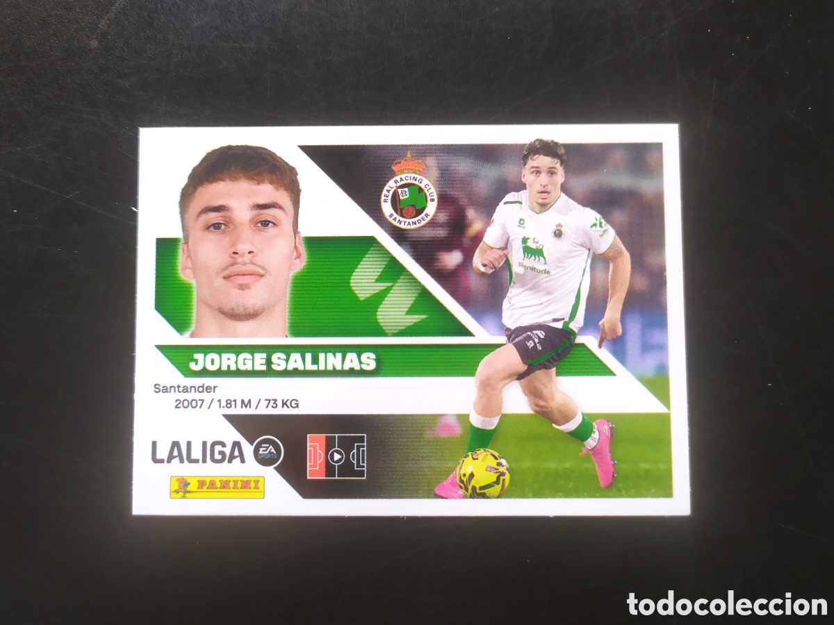 Cromos de f&uacute;tbol: Liga este 2026 2027 26 27 panini Jorge Salinas n&deg; 10 Racing Santander