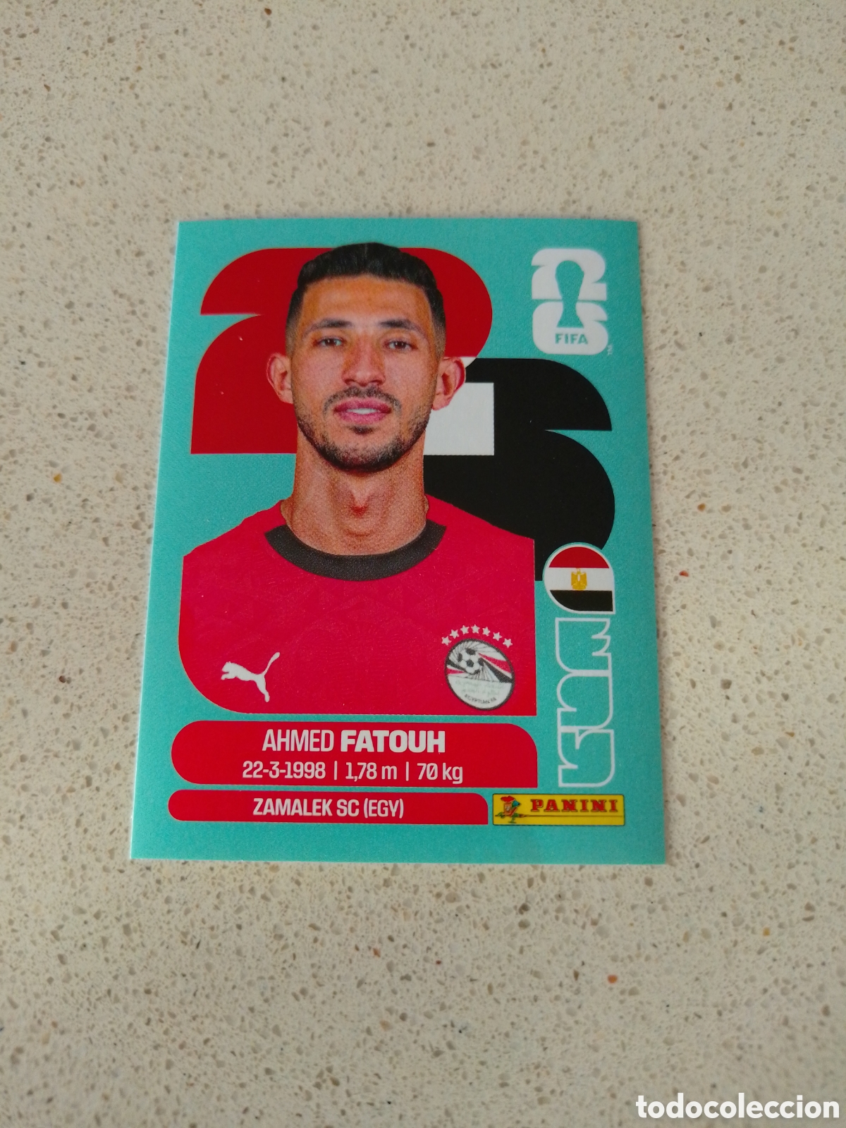 Cromos de f&uacute;tbol: CROMO NUMERO 9 FATOUH EGIPTO. MUNDIAL 2026. PANINI.