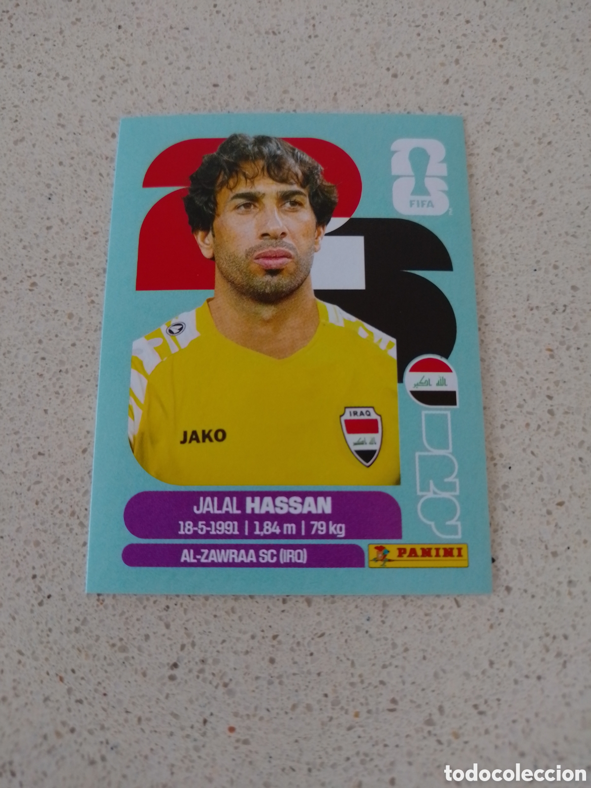 Cromos de f&uacute;tbol: CROMO NUMERO 2 HASSAN IRAQ. MUNDIAL 2026. PANINI.