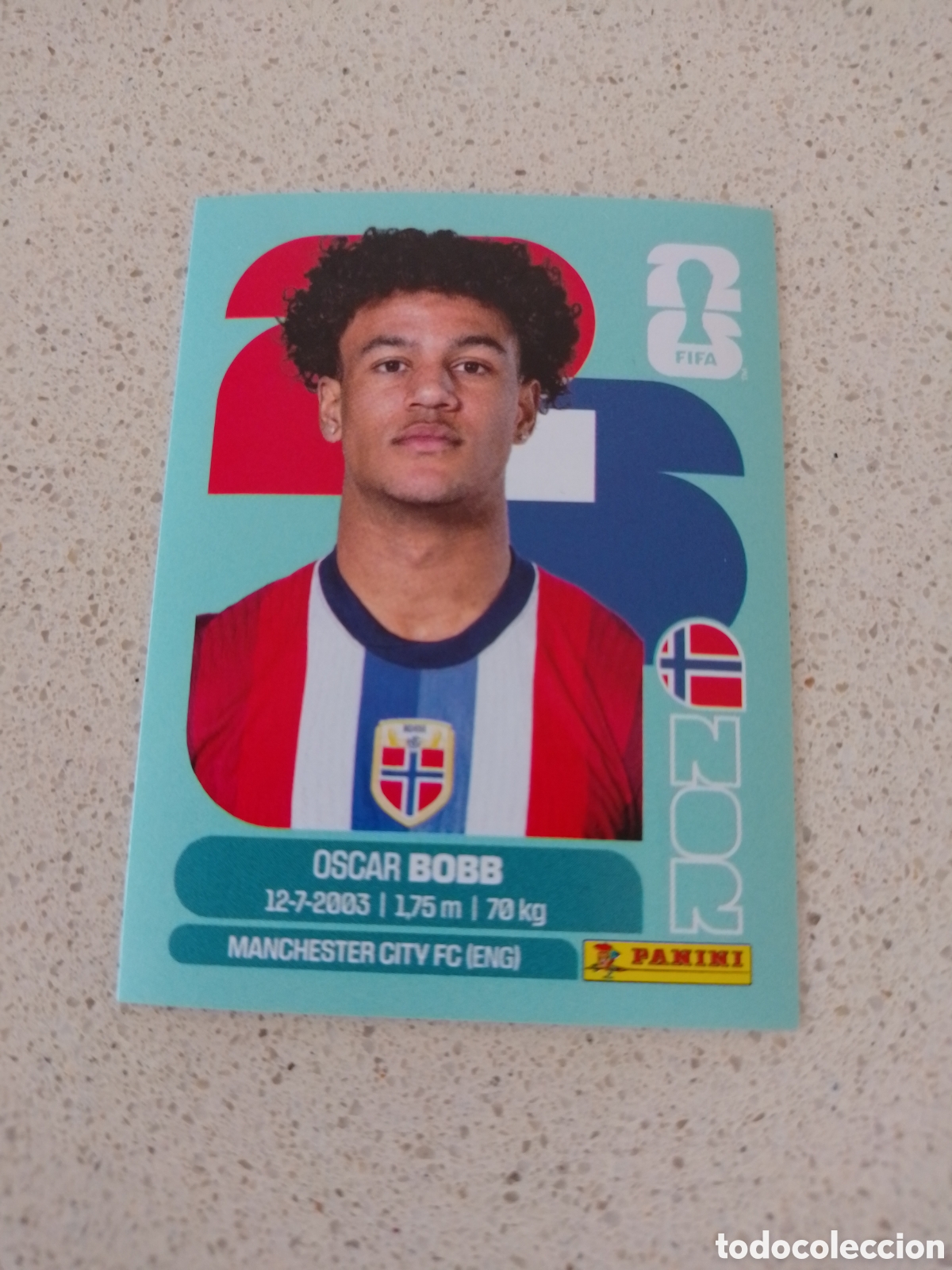 Cromos de f&uacute;tbol: CROMO NUMERO 20 BOBB NORUEGA. MUNDIAL 2026. PANINI.