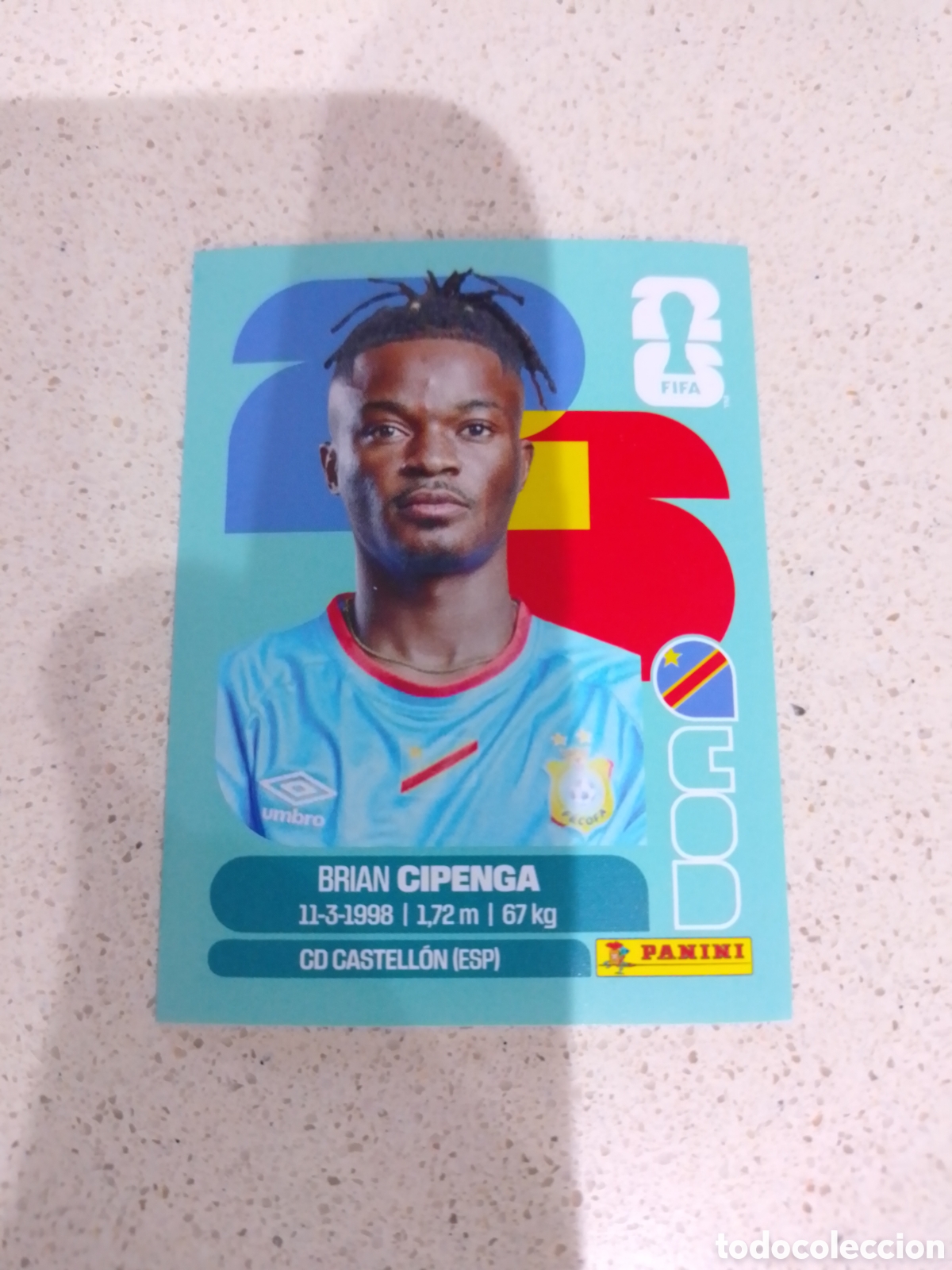 Cromos de f&uacute;tbol: CROMO N&Uacute;MERO 17 CIPENGA CONGO. MUNDIAL 2026. PANINI.