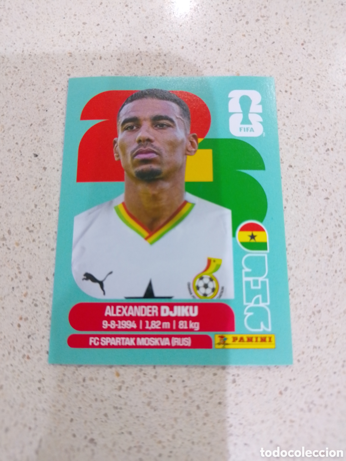 Cromos de f&uacute;tbol: CROMO N&Uacute;MERO 6 DJIKU GHANA. MUNDIAL 2026. PANINI.