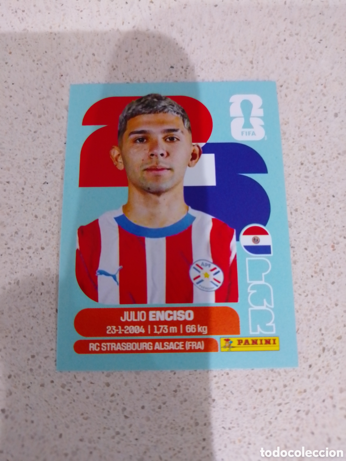 Cromos de f&uacute;tbol: CROMO NUMERO 15 ENCISO PARAGUAY. MUNDIAL 2026. PANINI.