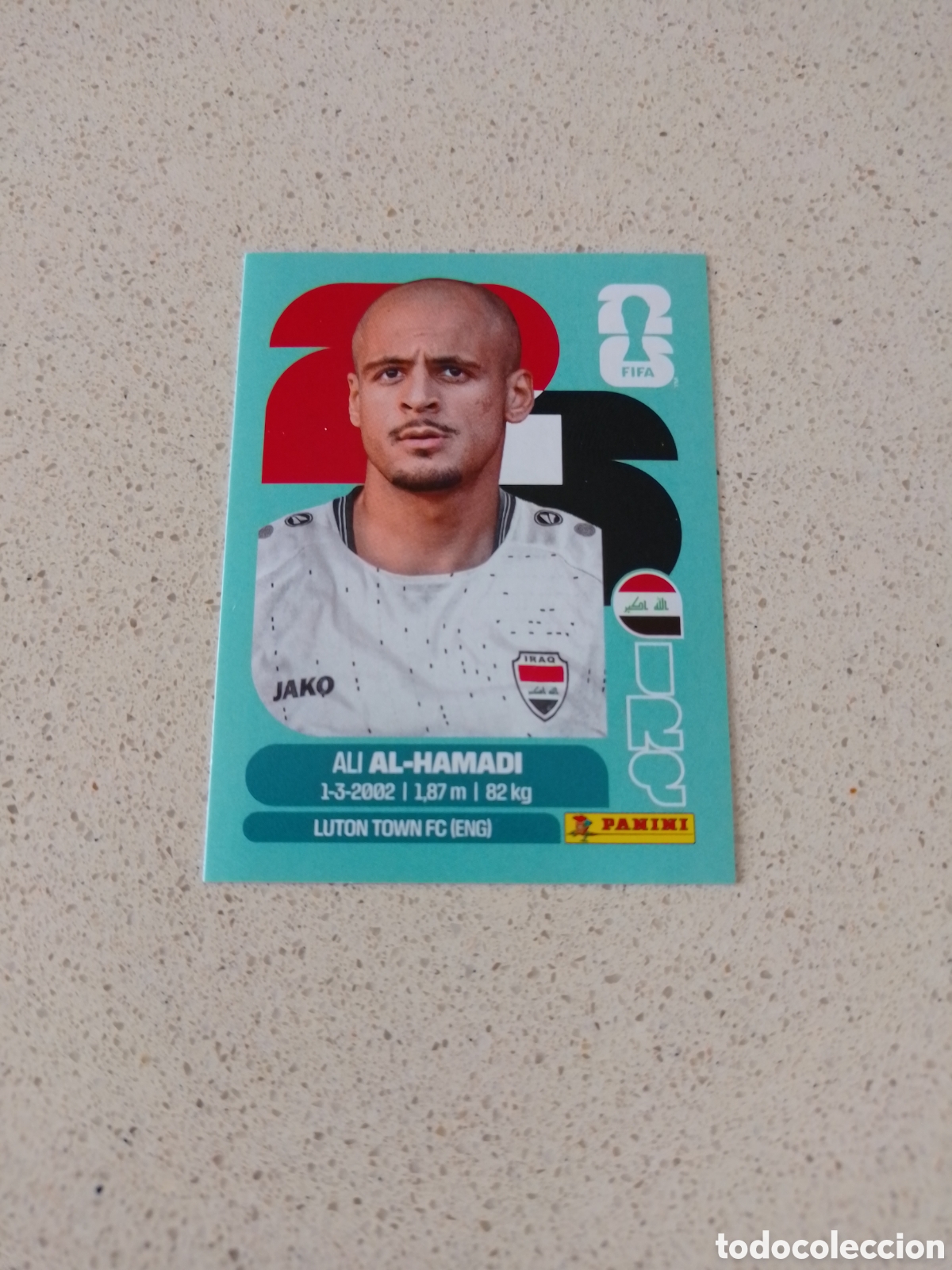 Cromos de f&uacute;tbol: CROMO NUMERO 18 AL-HAMADI IRAQ. MUNDIAL 2026. PANINI.