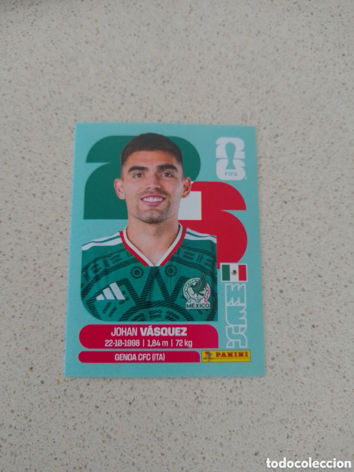 Cromos de f&uacute;tbol: CROMO NUMERO 3 VAZQUEZ MEXICO. MUNDIAL 2026. PANINI.