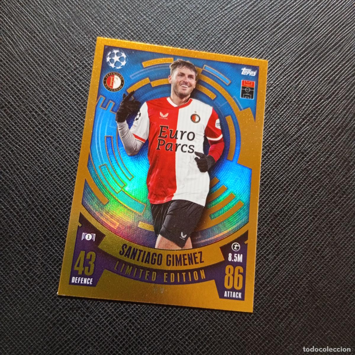 Cromos de f&uacute;tbol: SANTIAGO GIMENEZ FEYENOORD TOPPS MATCH ATTAX 2023 2024 FUTBOL 23 24 - A217 PG59 LIMITED EDITION