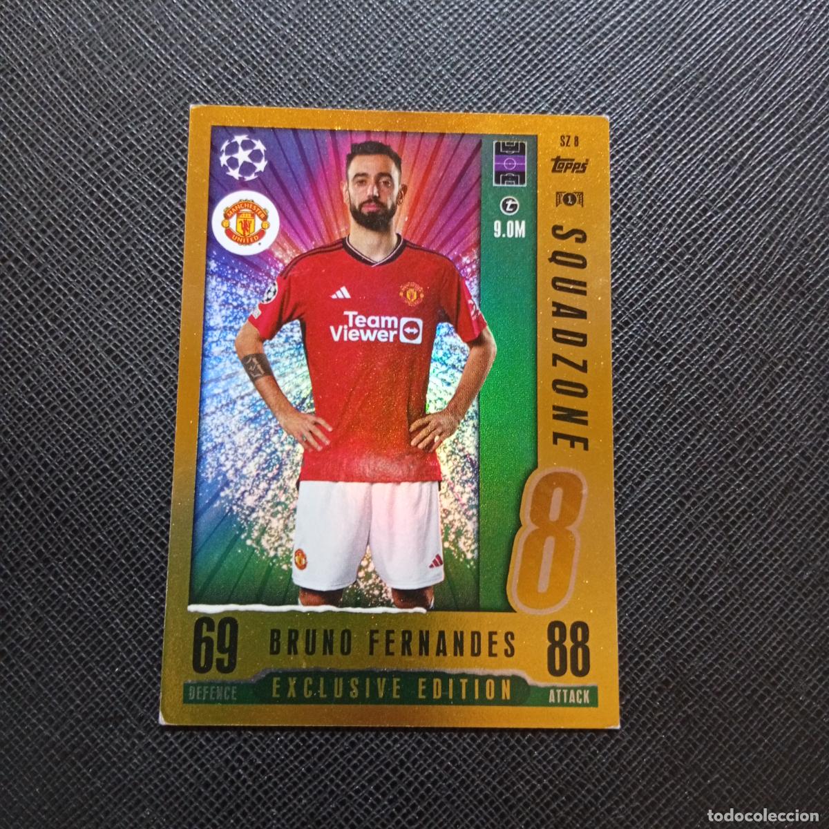Cartes &agrave; collectionner de Football: BRUNO FERNANDEZ MANCHESTER TOPPS MATCH ATTAX 2023 2024 FUTBOL 23 24 - A217 PG60 EXCLUSIVE EDITION