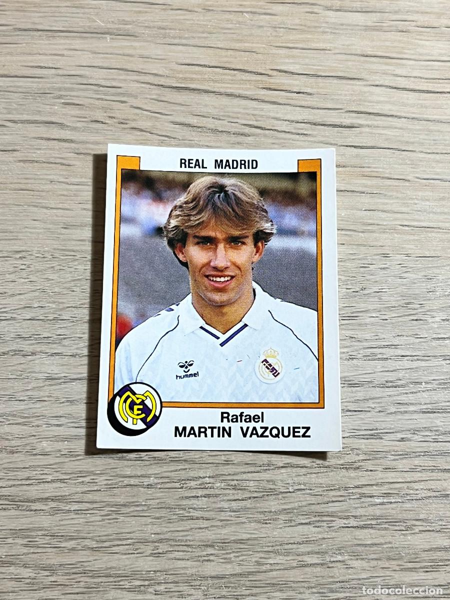 Cromos de f&uacute;tbol: 186 MARTIN VAZQUEZ REAL MADRID LIGA FUTBOL 88 PANINI NUNCA PEGADO SIN PEGAR 1988