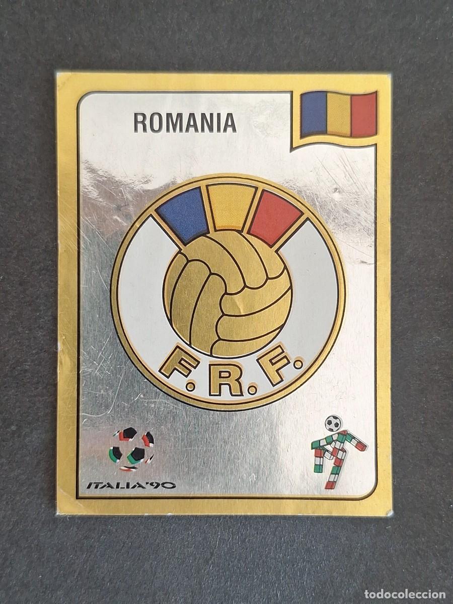 Cromos de f&uacute;tbol: L3 ESCUDO SELECCION RUMANIA 152 MUNDIAL ITALIA 90 1990 PANINI NUNCA PEGADO SIN PEGAR