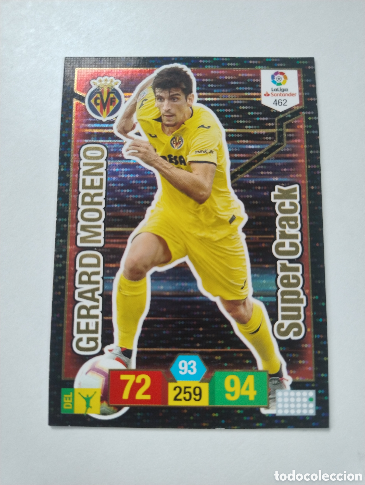 Cromos de f&uacute;tbol: 462 - Gerard Moreno - Villarreal - Adrenalyn XL Liga 2018 - 2019 Super Crack
