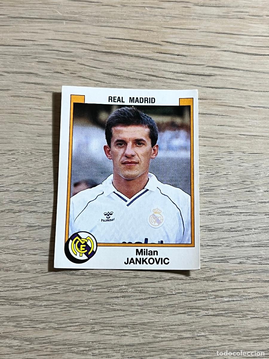 Fu&szlig;ball-Sticker: 184 JANKOVIC REAL MADRID LIGA FUTBOL 88 PANINI NUNCA PEGADO SIN PEGAR 1988