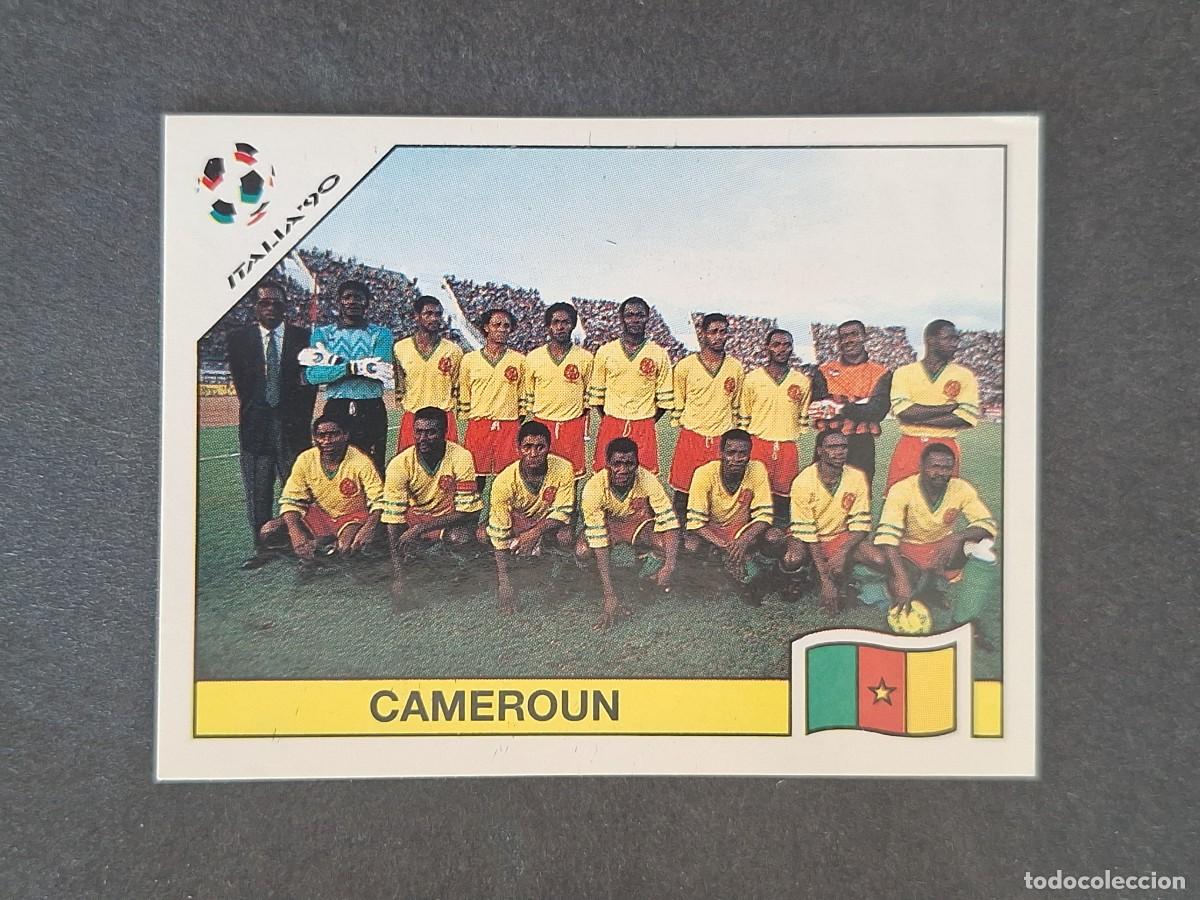 Cromos de f&uacute;tbol: L3 EQUIPO ALINEACION SELECCION CAMERUN 172 MUNDIAL ITALIA 90 1990 PANINI NUNCA PEGADO SIN PEGAR