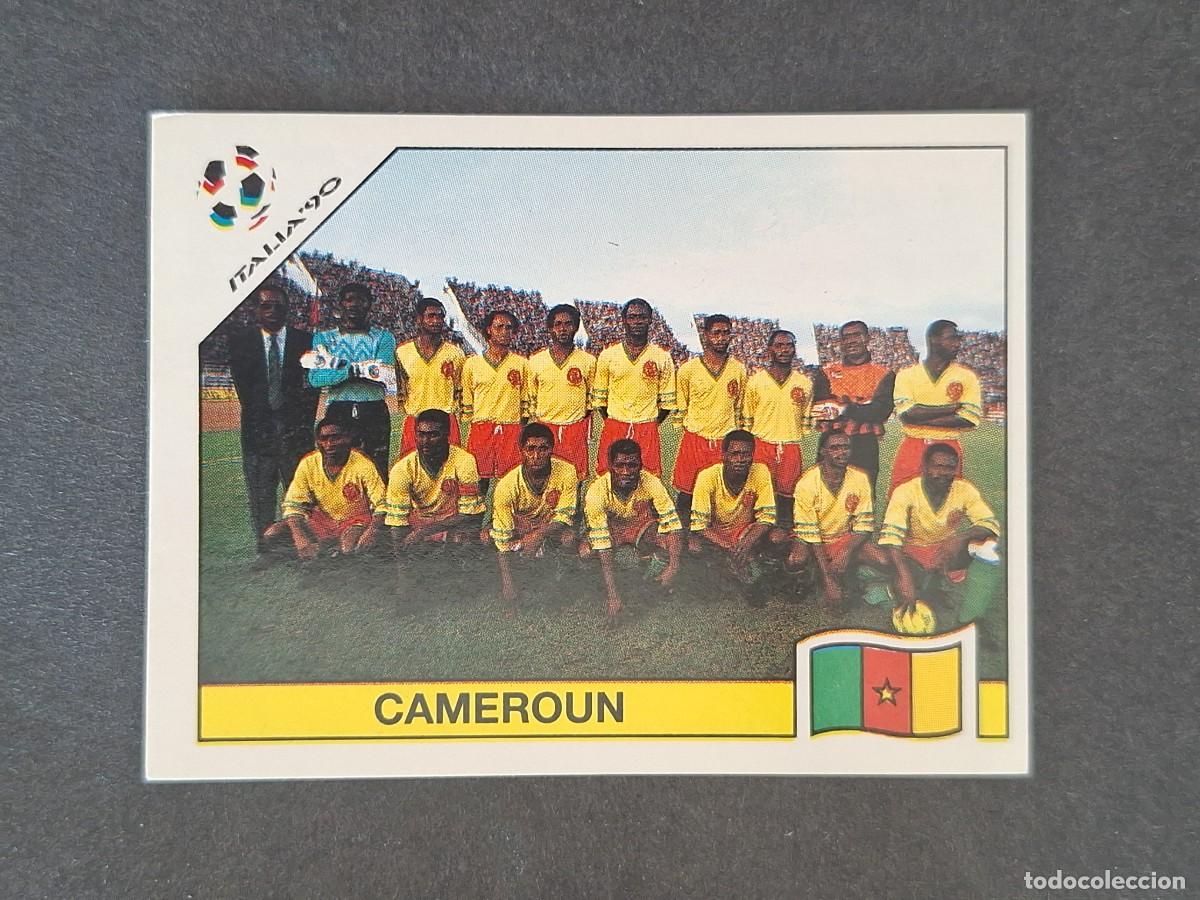 Cromos de f&uacute;tbol: L3 EQUIPO ALINEACION SELECCION CAMERUN 172 MUNDIAL ITALIA 90 1990 PANINI NUNCA PEGADO SIN PEGAR