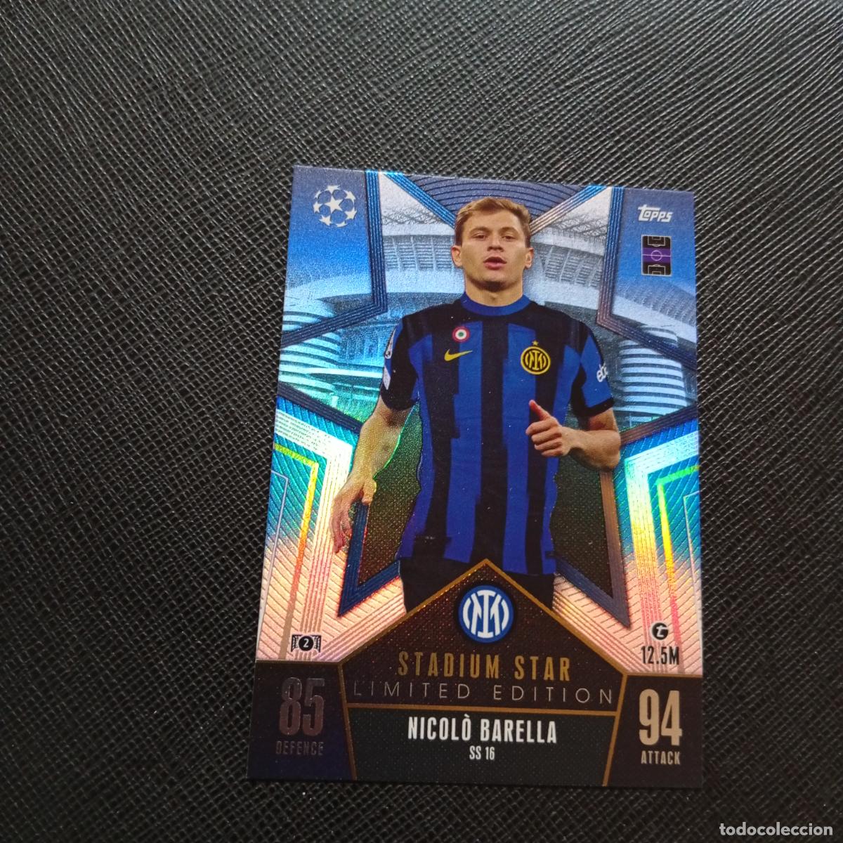 Cromos de f&uacute;tbol: BARELLA INTER MILAN TOPPS MATCH ATTAX 2023 2024 FUTBOL 23 24 - A213 PG424 LIMITED EDITION