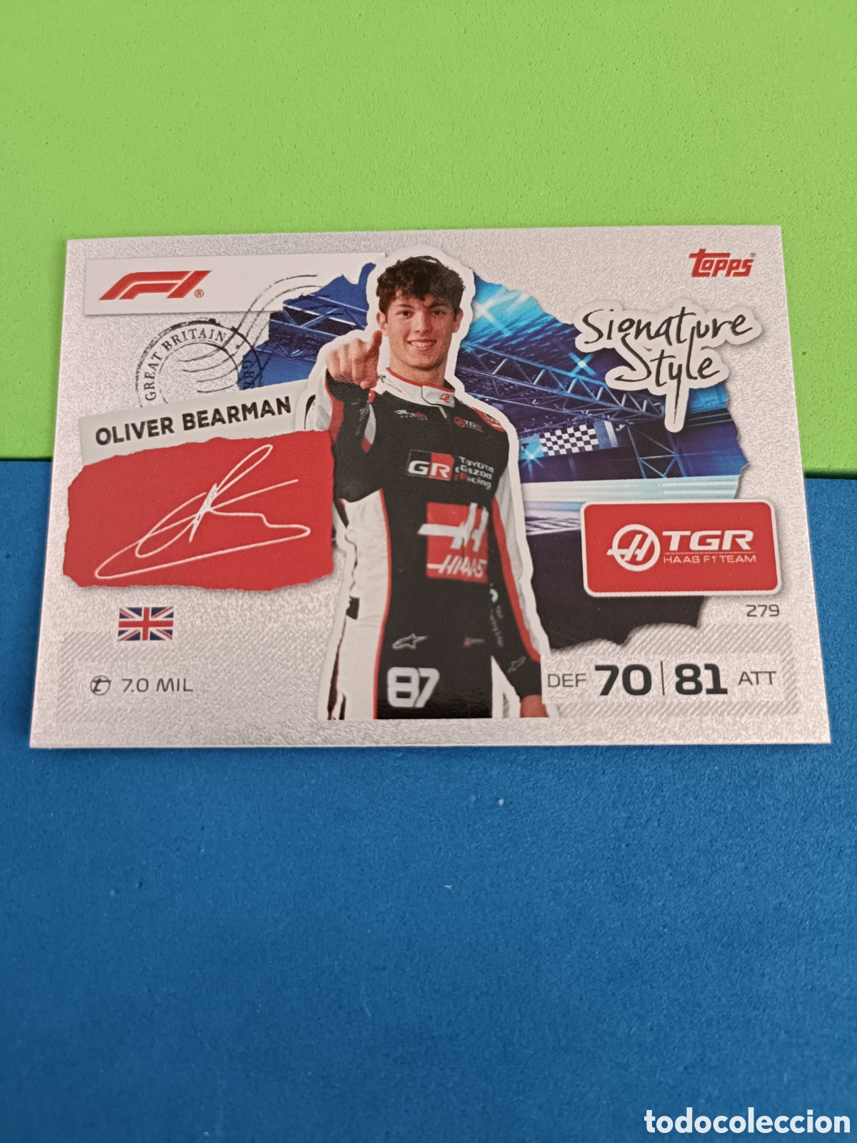 Cromos de f&uacute;tbol: Topps Turbo Attax F&oacute;rmula uno F1 2026 - Signature style 279 Bearman