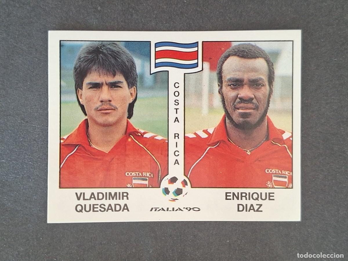 Cromos de f&uacute;tbol: L3 QUESADA - DIAZ SELECCION COSTA RICA 184 MUNDIAL ITALIA 90 1990 PANINI NUNCA PEGADO SIN PEGAR