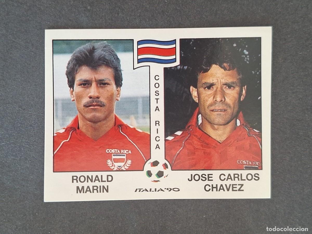 Fu&szlig;ball-Sticker: L3 MARIN - CHAVEZ SELECCION COSTA RICA 186 MUNDIAL ITALIA 90 1990 PANINI NUNCA PEGADO SIN PEGAR