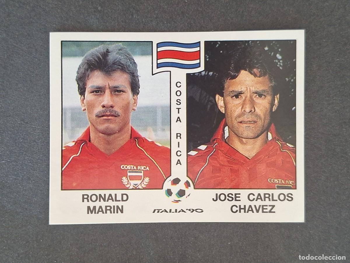 Fu&szlig;ball-Sticker: L3 MARIN - CHAVEZ SELECCION COSTA RICA 186 MUNDIAL ITALIA 90 1990 PANINI NUNCA PEGADO SIN PEGAR
