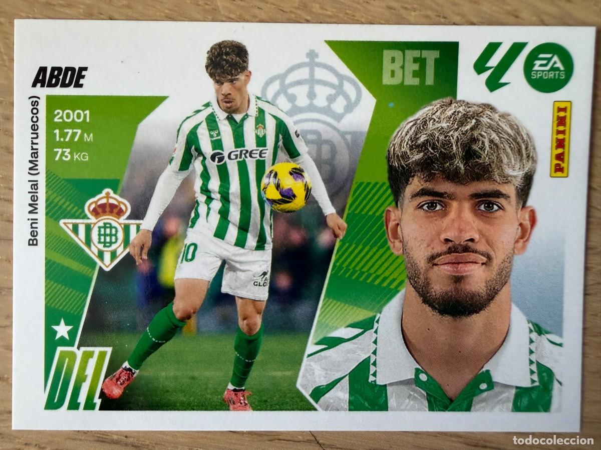 Cromos de f&uacute;tbol: 18 ABDE REAL BETIS 25 26 2025 2026 LIGA EA SPORTS COLECCIONES ESTE SIN PEGAR STICKER