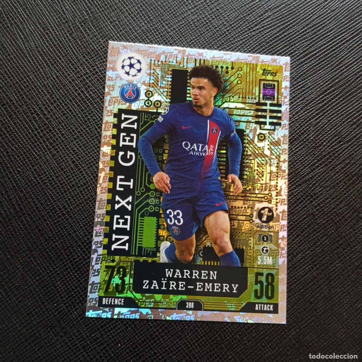 Cromos de f&uacute;tbol: 398 WARREN ZAIRE EMERY PSG TOPPS MATCH ATTAX 2023 2024 FUTBOL 23 24 - A213 PG469 1ST EDITON