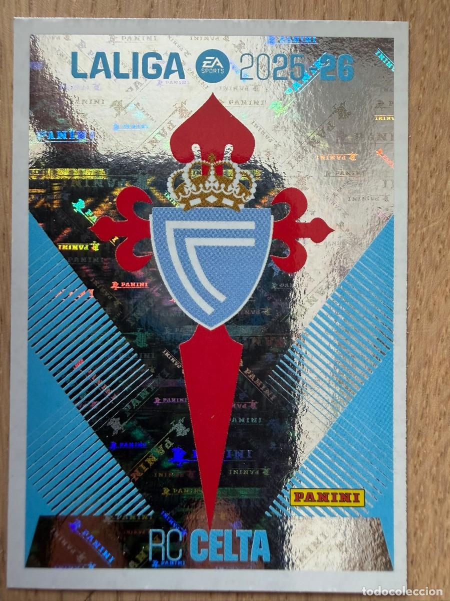 Cromos de f&uacute;tbol: 1 ESCUDO CELTA VIGO 25 26 2025 2026 LIGA EA SPORTS COLECCIONES ESTE SIN PEGAR STICKER