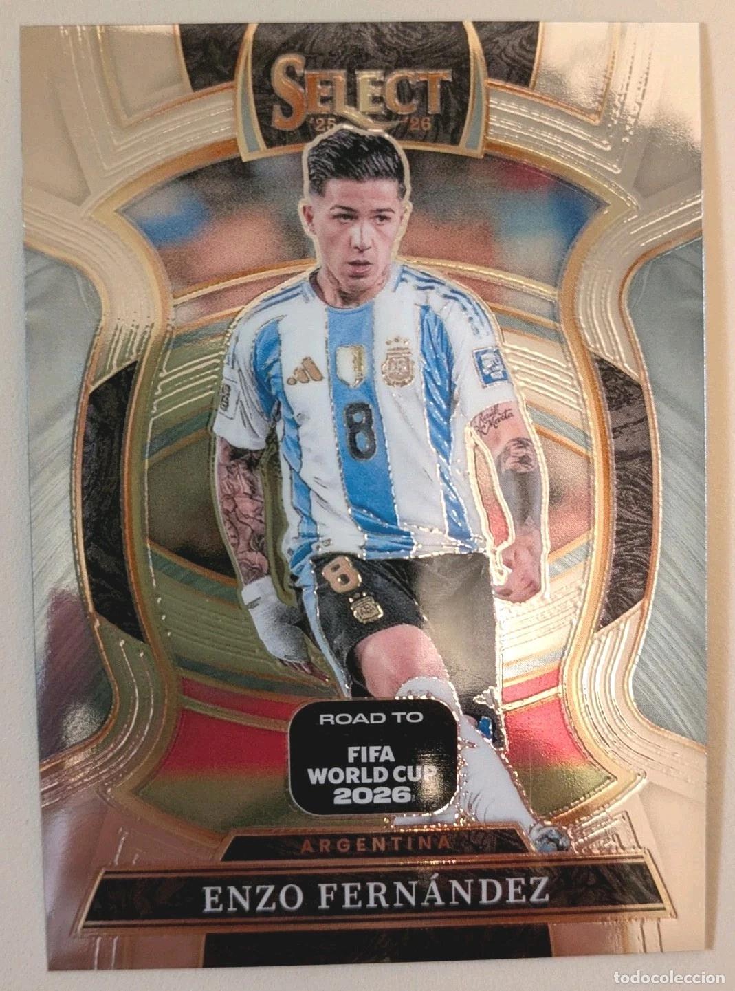 Cromos de f&uacute;tbol: Enzo Fern&aacute;ndez #58 Terrace Panini Select Road to FIFA World Cup 2026 Argentina