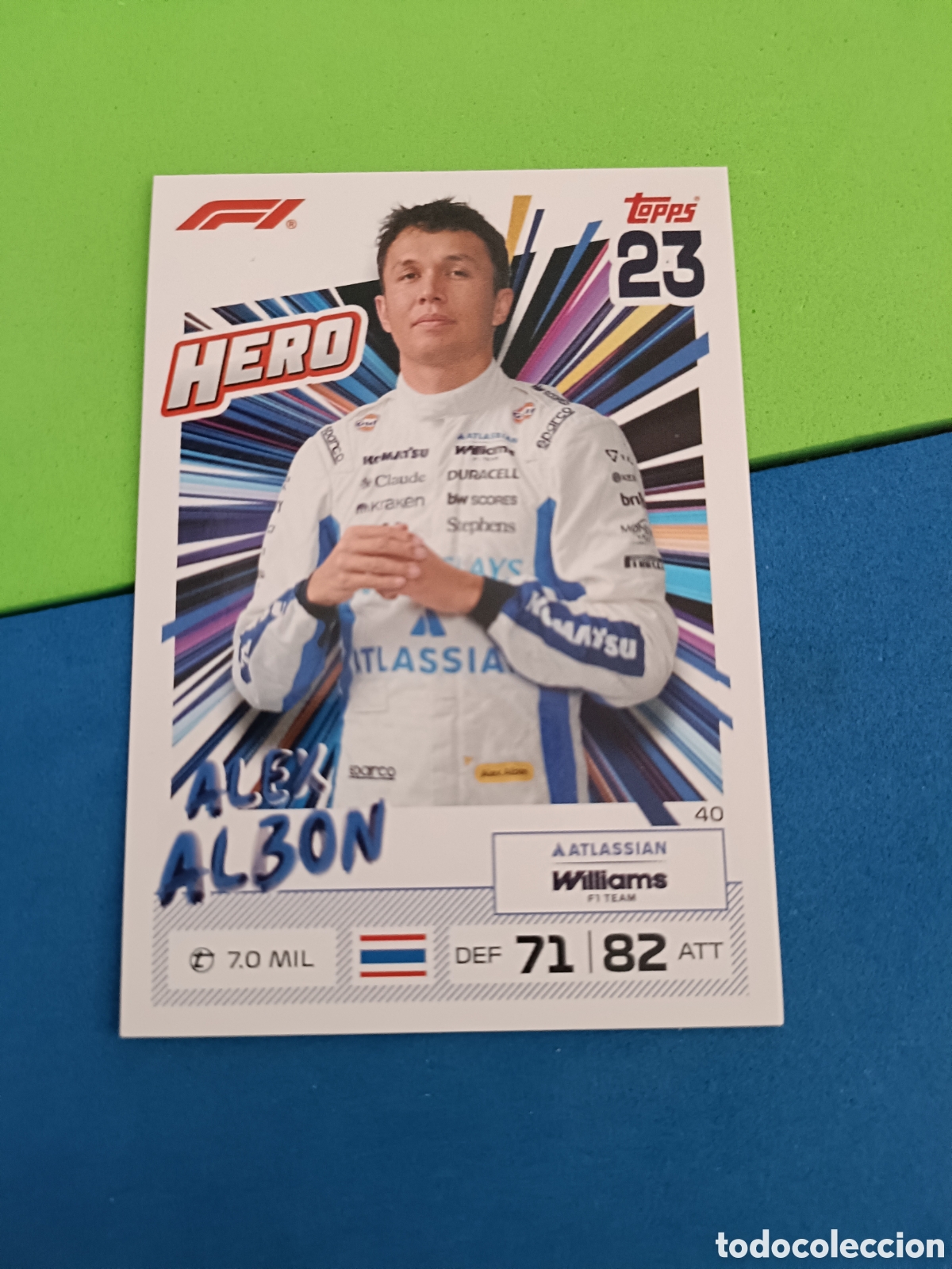 Cartes &agrave; collectionner de Football: Topps Turbo Attax F&oacute;rmula uno F1 2026 - 40 Albon
