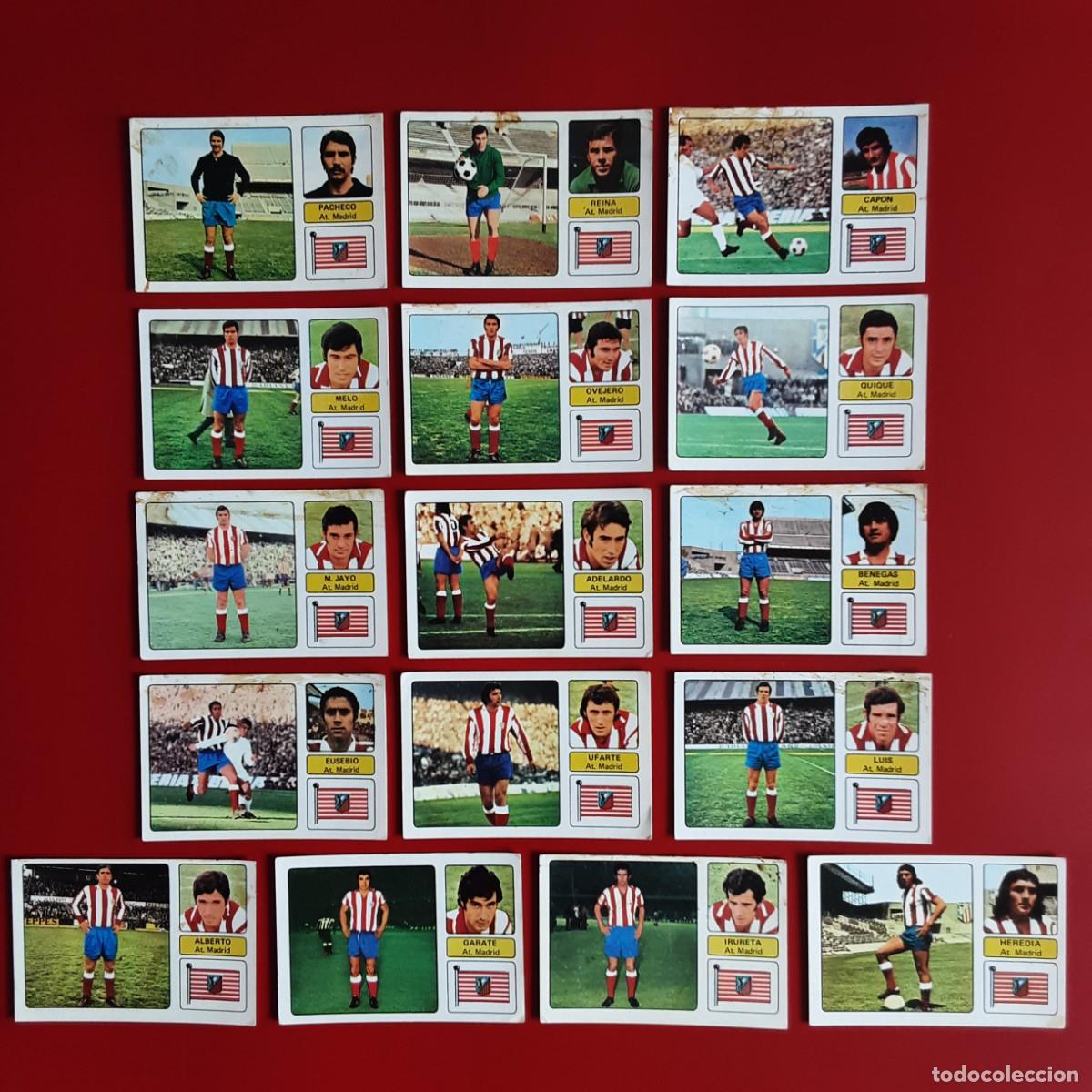 Cromos de f&uacute;tbol: EQUIPO CASI COMPLETO ATLETICO MADRID LIGA TEMPORADA 1973 1974 73 74 EDITORIAL FHER