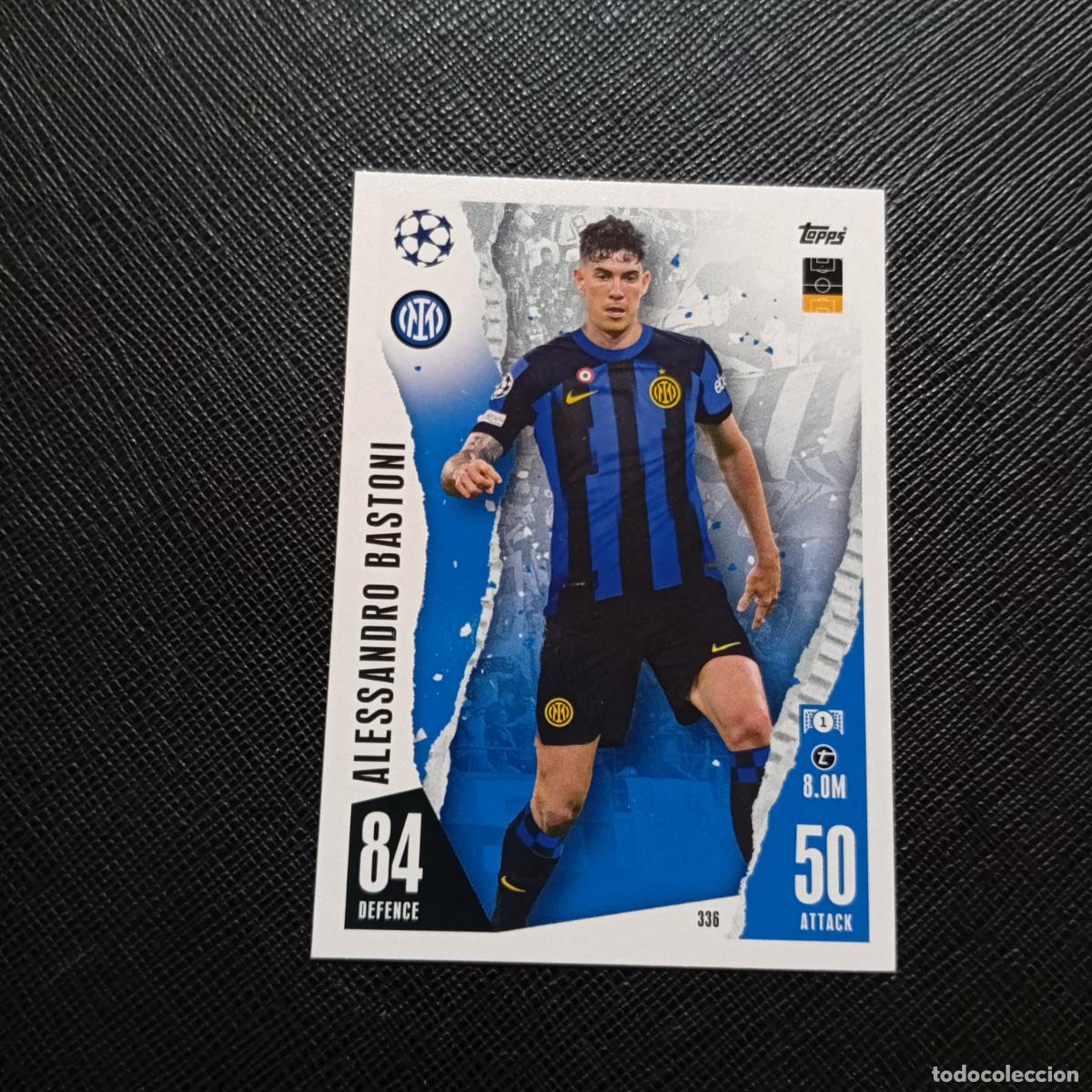 Cromos de f&uacute;tbol: 336 BASTONI INTER MILAN TOPPS MATCH ATTAX 2023 2024 FUTBOL 23 24 - A213 PG487 SIN PUBLICIDAD