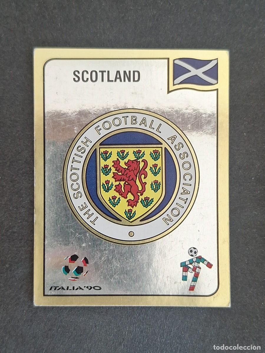 Cromos de f&uacute;tbol: L3 ESCUDO SELECCION ESCOCIA 210 MUNDIAL ITALIA 90 1990 PANINI NUNCA PEGADO SIN PEGAR