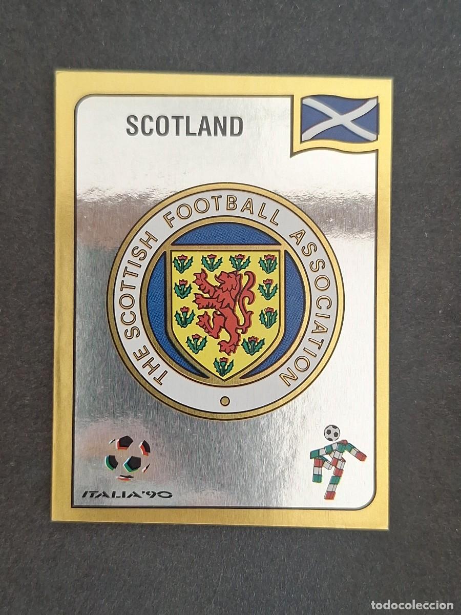Cromos de f&uacute;tbol: L3 ESCUDO SELECCION ESCOCIA 210 MUNDIAL ITALIA 90 1990 PANINI NUNCA PEGADO SIN PEGAR
