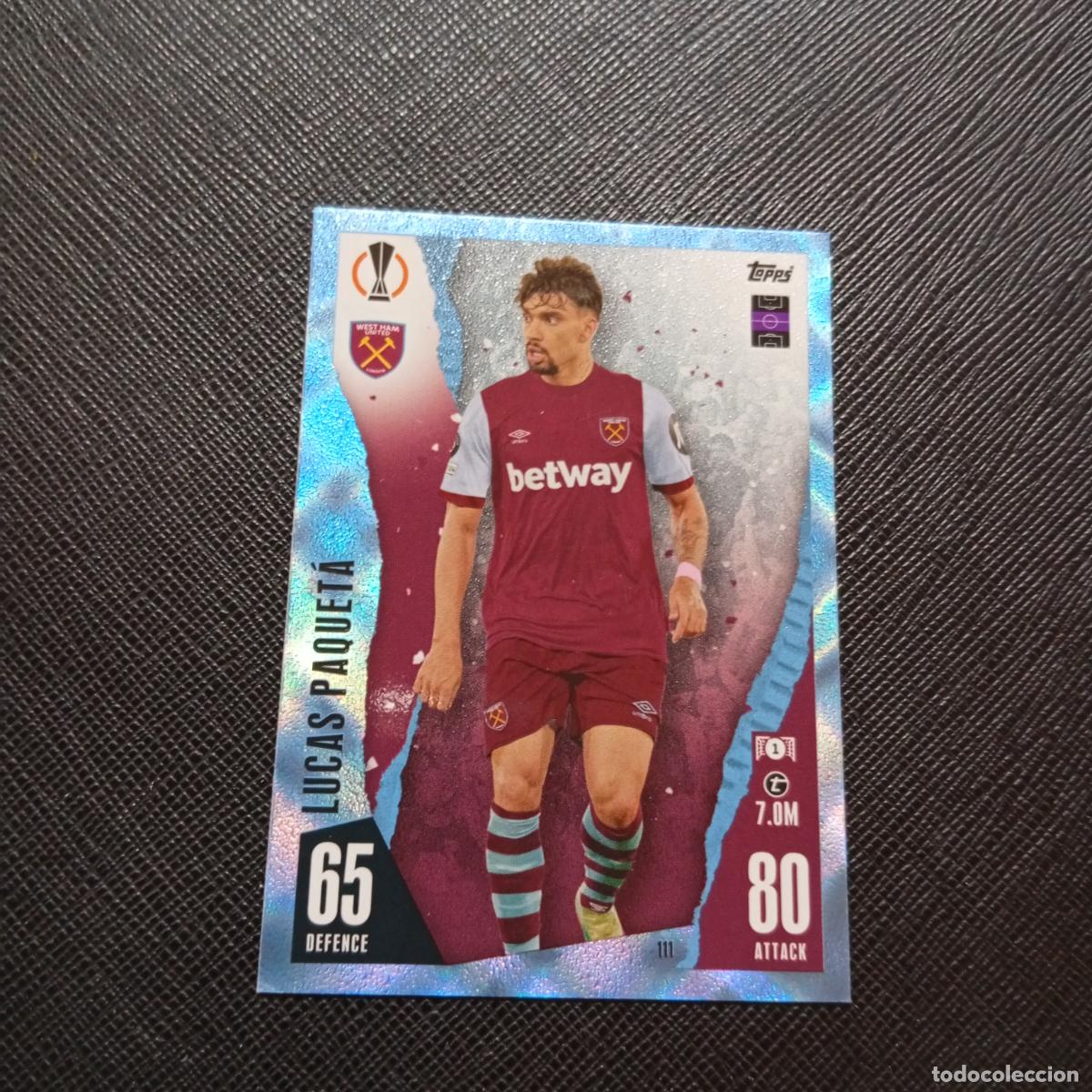Figurine di Calcio: 111 LUCAS PAQUETA WEST HAM TOPPS MATCH ATTAX 2023 2024 FUTBOL 23 24 - A213 PG487 CRYSTAL CARD
