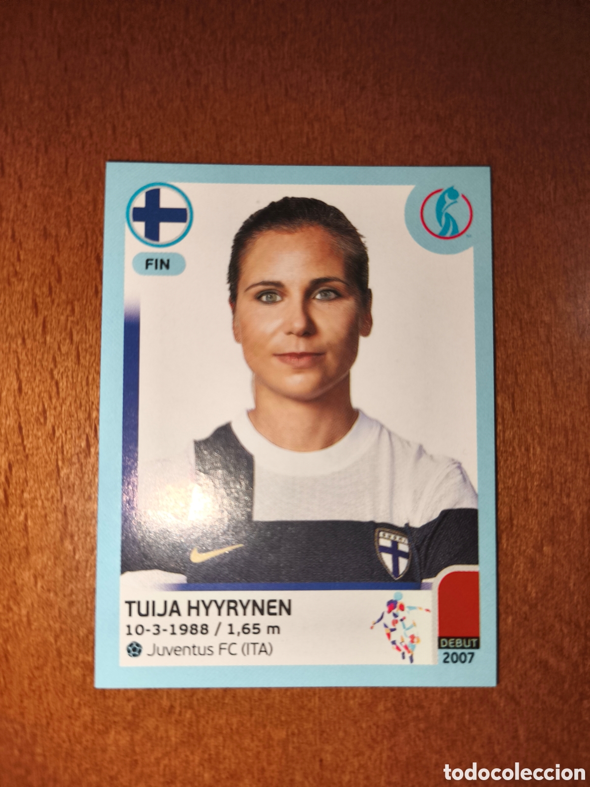Figurine di Calcio: Tuija Hyyrynen n&deg;182 Uefa Women's Euro England 2022 Finlandia