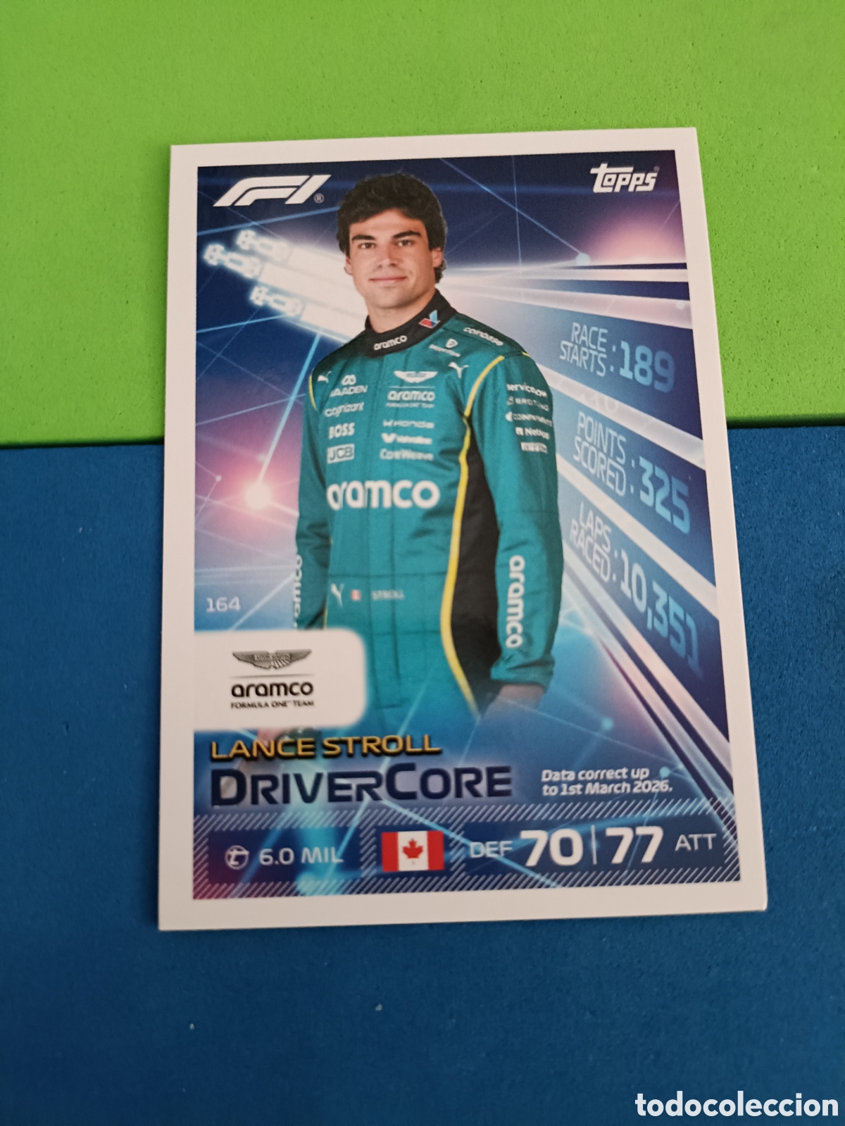 Cromos de f&uacute;tbol: Topps Turbo Attax F&oacute;rmula uno F1 2026 - 164 Stroll