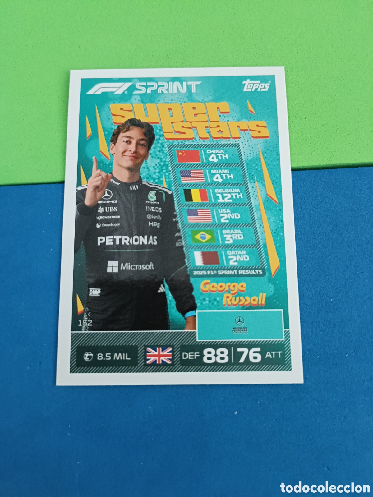 Cromos de f&uacute;tbol: Topps Turbo Attax F&oacute;rmula uno F1 2026 - Super stars 152 Russell
