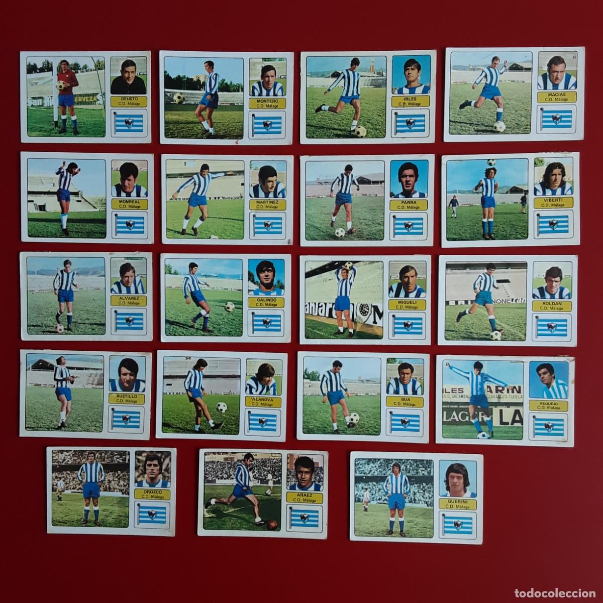 Football Stickers: EQUIPO COMPLETO MALAGA LIGA TEMPORADA 1973 1974 73 74 EDITORIAL FHER