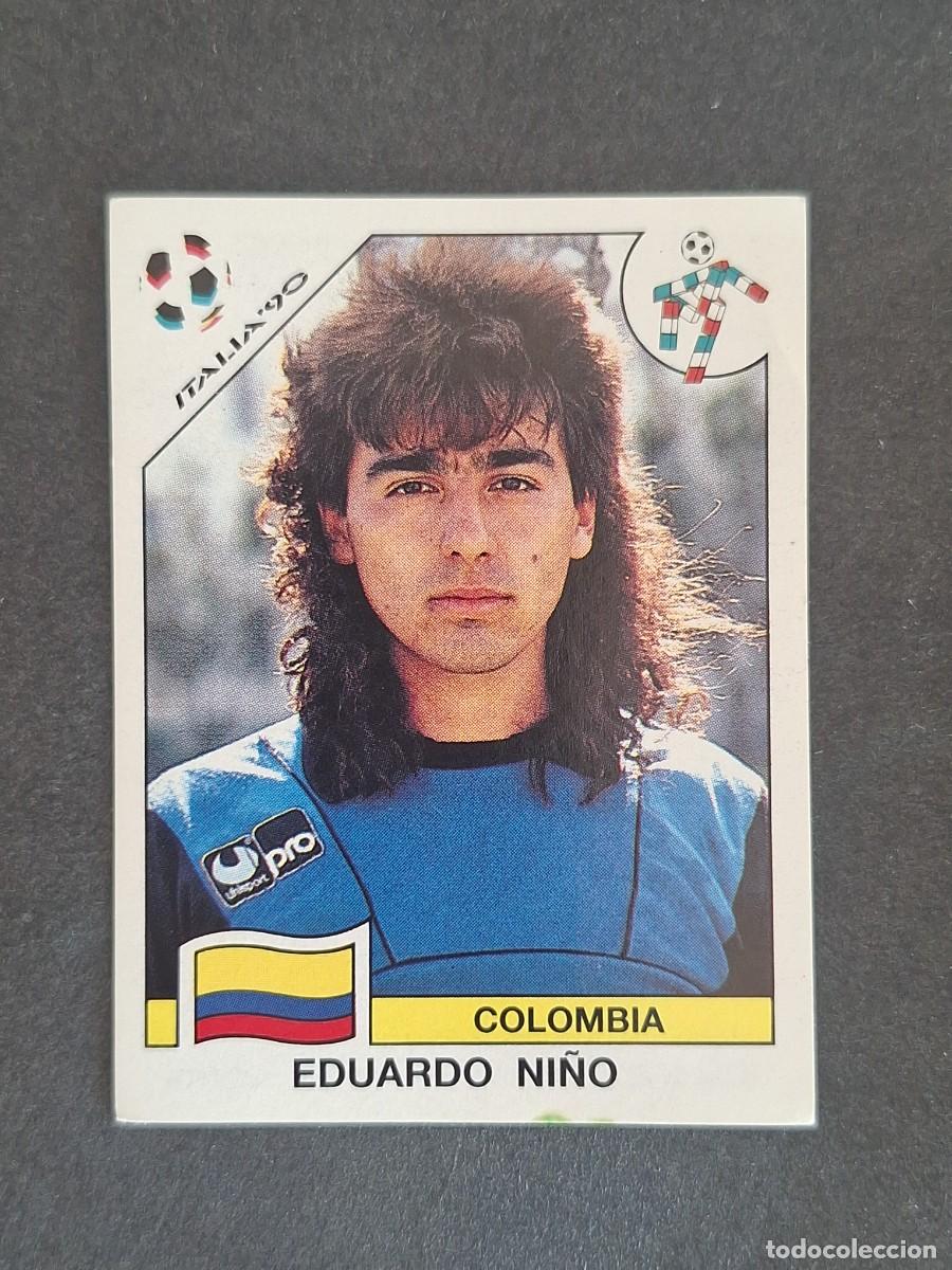 Cartes &agrave; collectionner de Football: L3 EDUARDO NI&Ntilde;O SELECCION COLOMBIA 288 MUNDIAL ITALIA 90 1990 PANINI NUNCA PEGADO SIN PEGAR