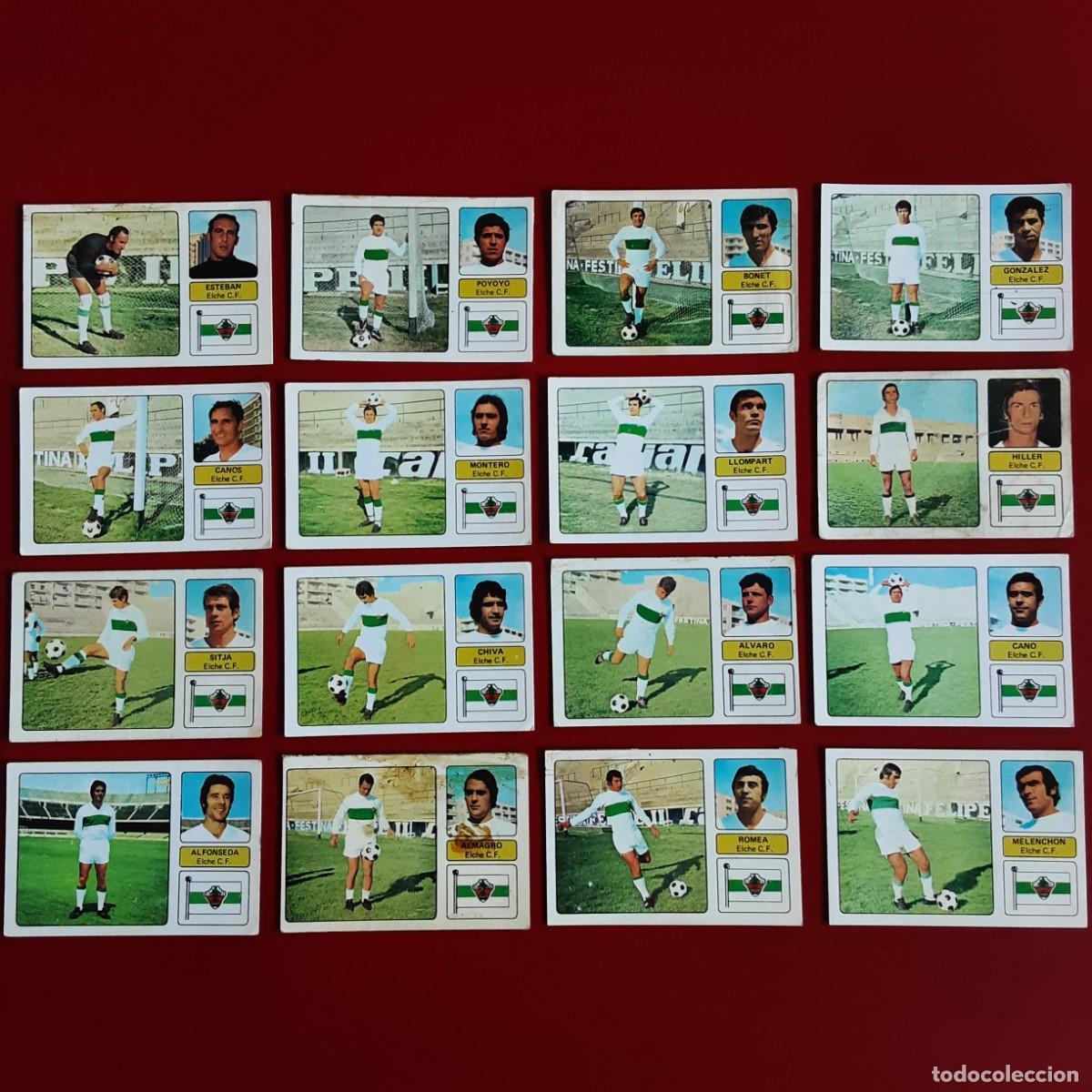 Cromos de f&uacute;tbol: EQUIPO COMPLETO ELCHE LIGA TEMPORADA 1973 1974 73 74 EDITORIAL FHER
