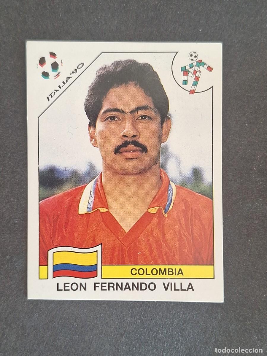 Cromos de f&uacute;tbol: L3 LEON FERNANDO VILLA SELECCION COLOMBIA 294 MUNDIAL ITALIA 90 1990 PANINI NUNCA PEGADO SIN PEGAR