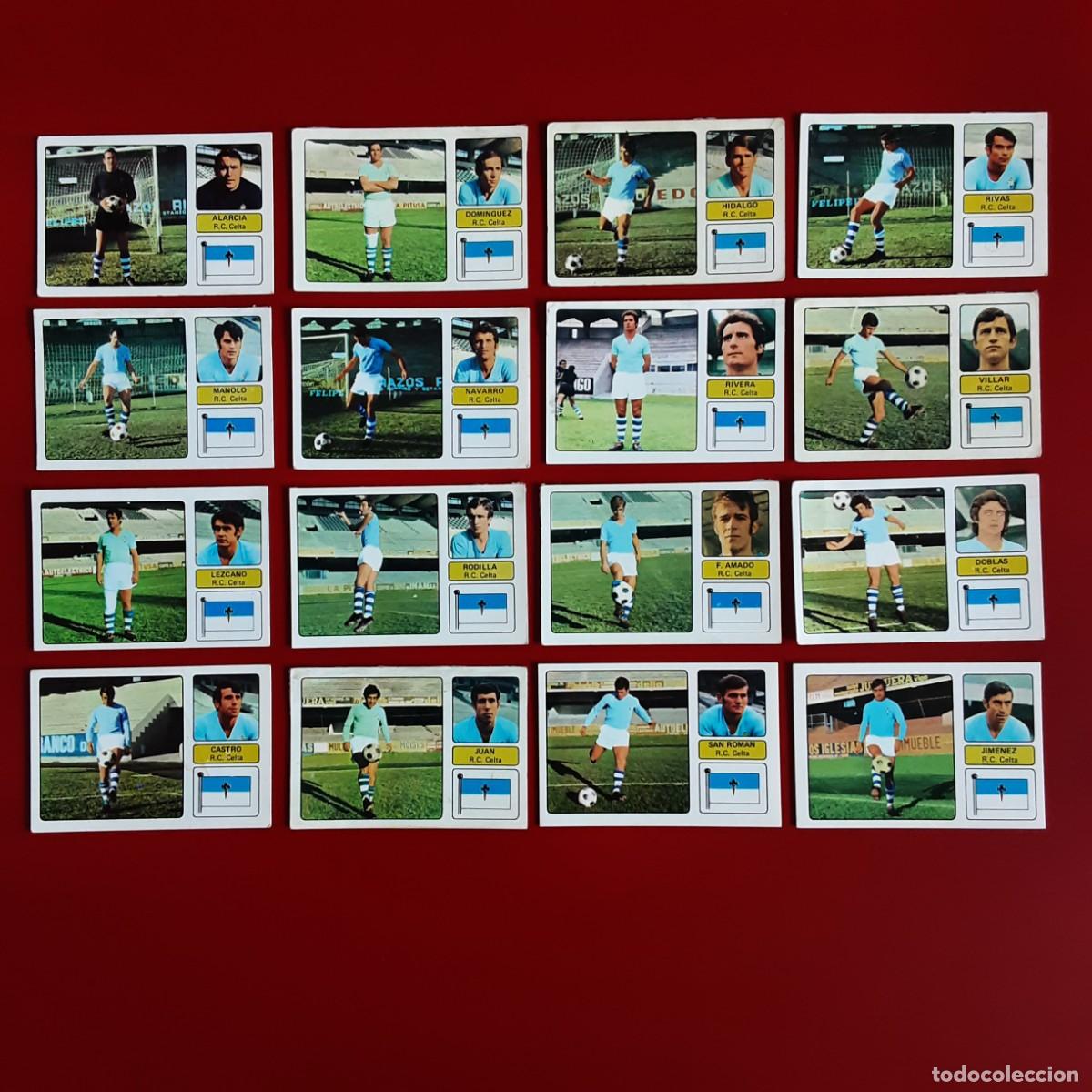 Cromos de f&uacute;tbol: EQUIPO COMPLETO CELTA LIGA TEMPORADA 1973 1974 73 74 EDITORIAL FHER