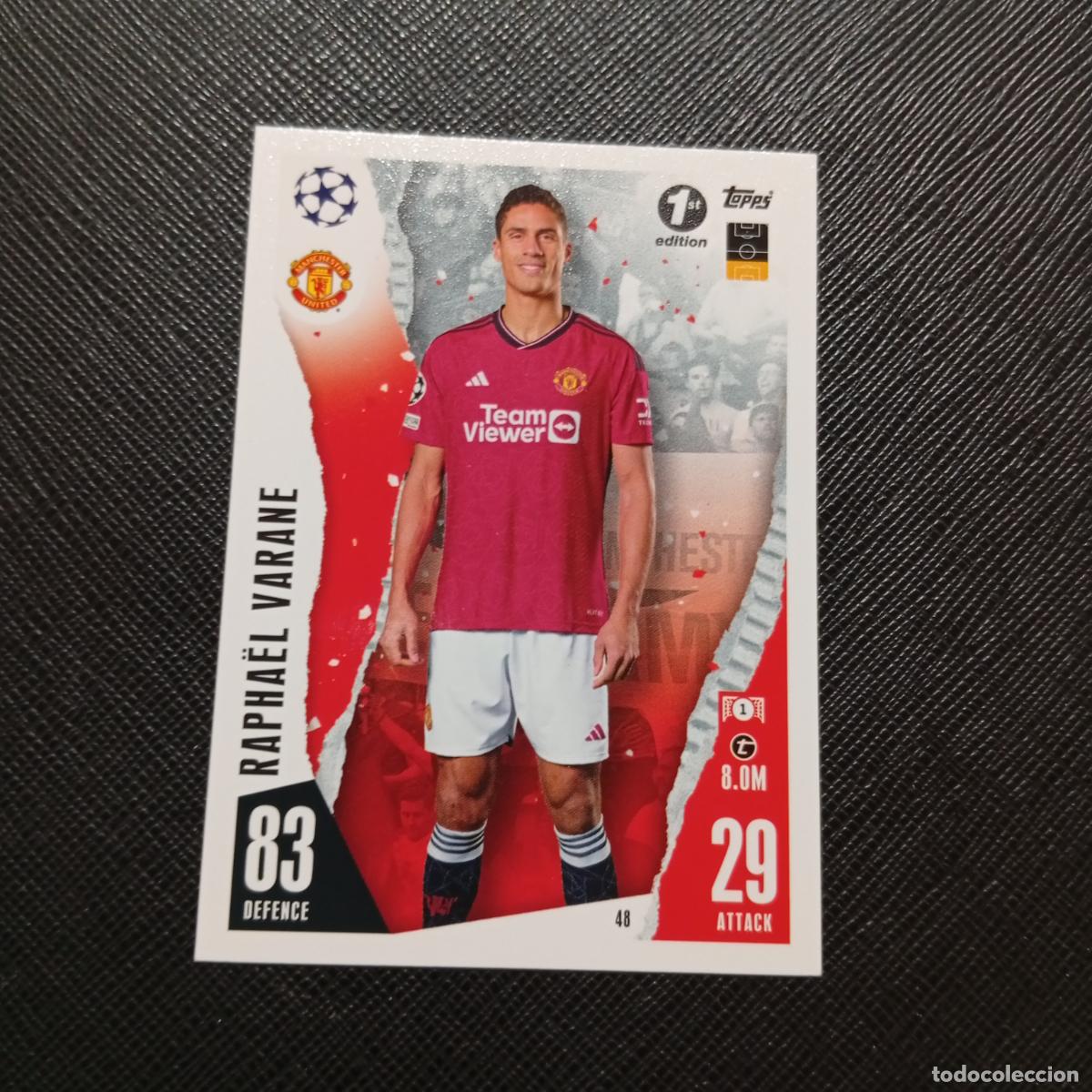 Cromos de f&uacute;tbol: 48 VARANE MANCHESTER UNITED TOPPS MATCH ATTAX 2023 2024 FUTBOL 23 24 - A213 PG73 1ST EDITION