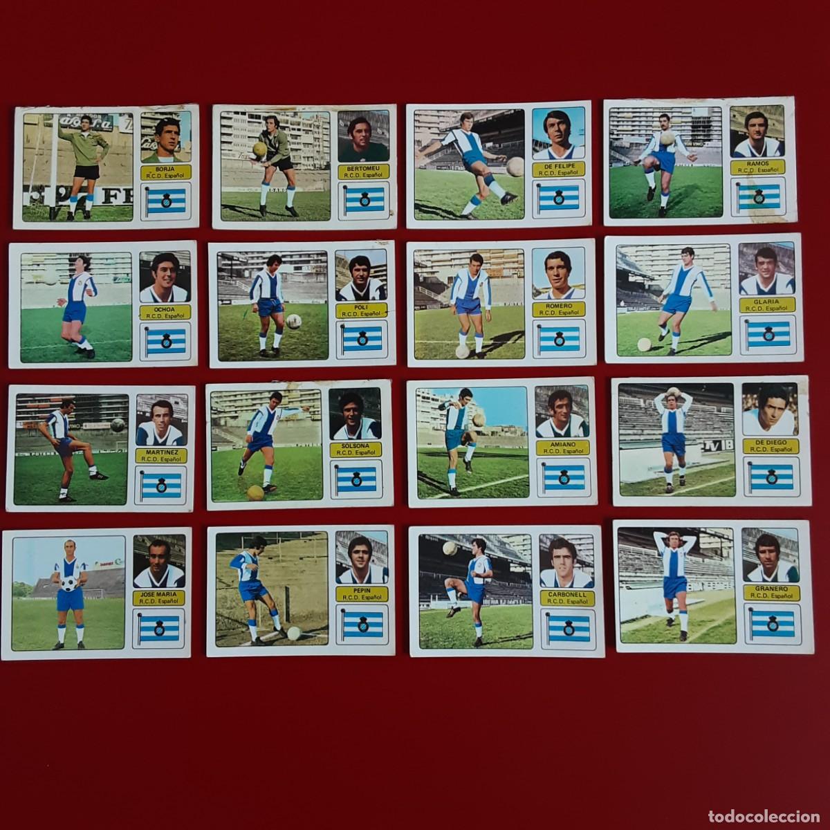 Cromos de f&uacute;tbol: EQUIPO COMPLETO ESPA&Ntilde;OL LIGA TEMPORADA 1973 1974 73 74 EDITORIAL FHER