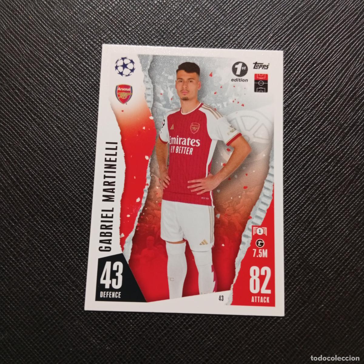 Fu&szlig;ball-Sticker: 43 MARTINELLI ARSENAL TOPPS MATCH ATTAX 2023 2024 FUTBOL 23 24 - A213 PG73 1ST EDITION