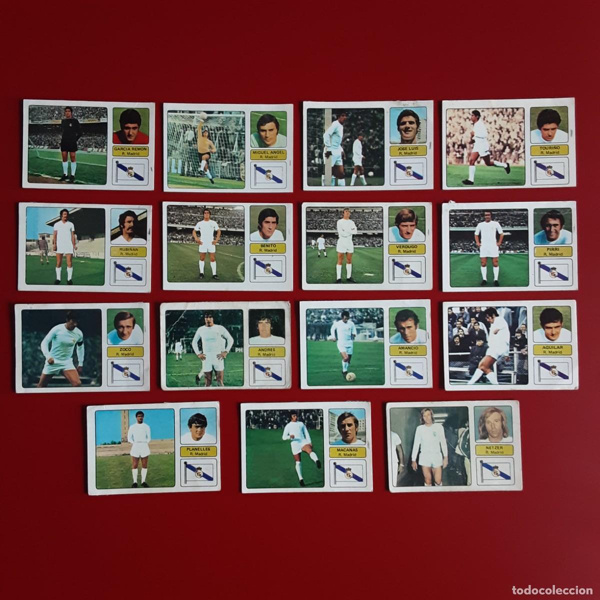 Cromos de f&uacute;tbol: EQUIPO COMPLETO REAL MADRID LIGA TEMPORADA 1973 1974 73 74 EDITORIAL FHER