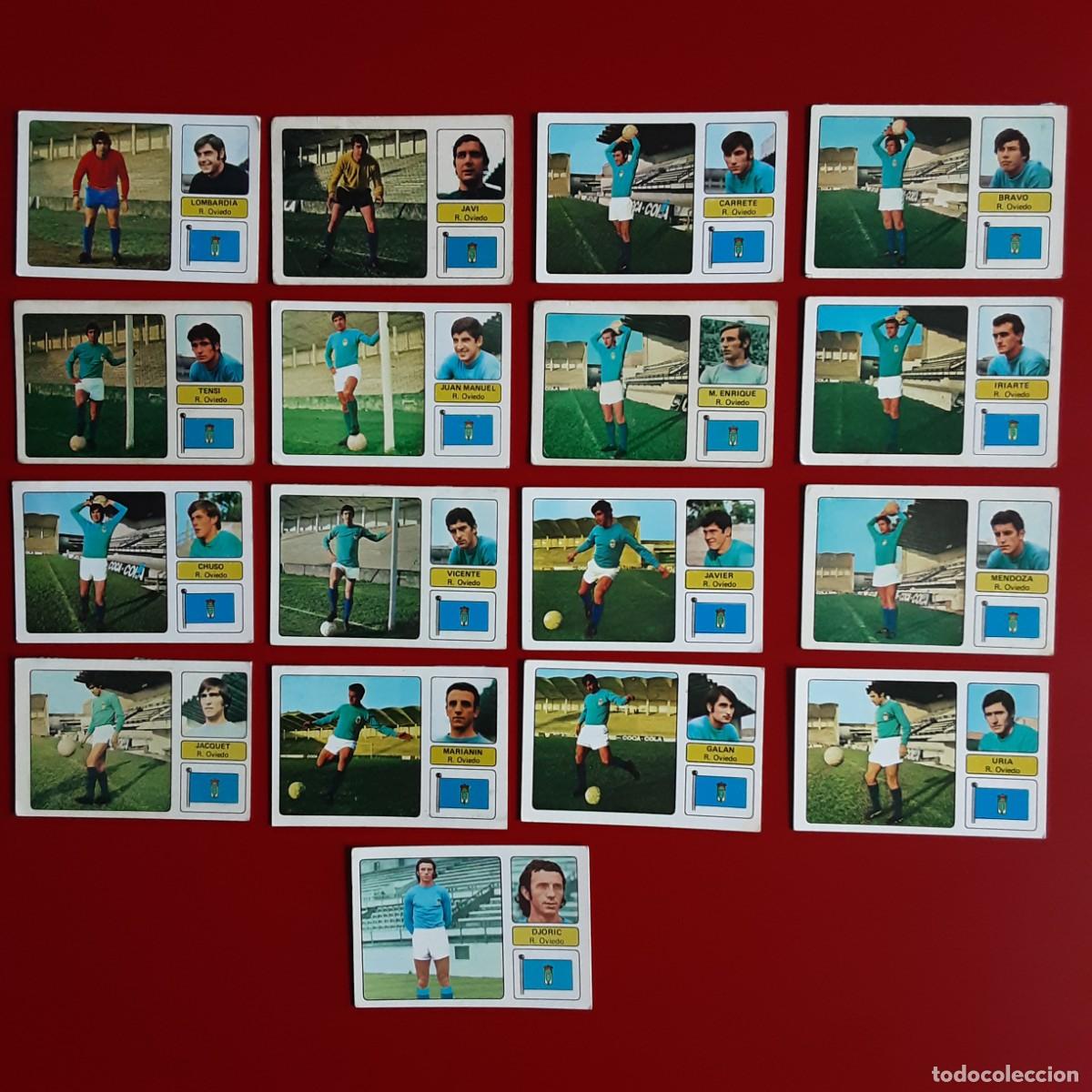Cromos de f&uacute;tbol: EQUIPO COMPLETO OVIEDO LIGA TEMPORADA 1973 1974 73 74 EDITORIAL FHER